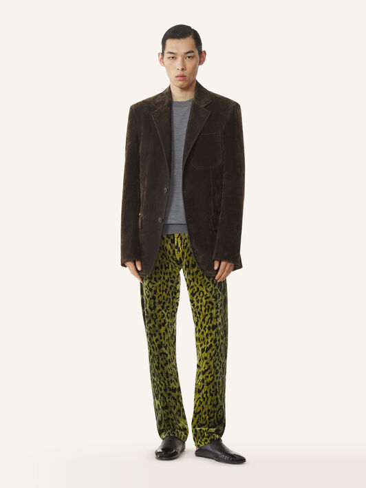 Lanvin VELVET TAILORED JACKET Khaki RMJA00016453A26