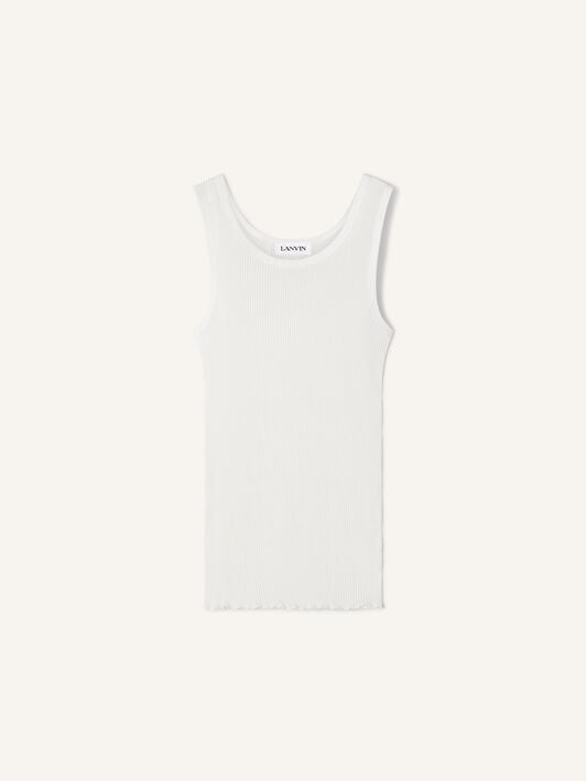 DÉBARDEUR EN JERSEY PLISSÉ Lanvin DÉBARDEUR EN JERSEY PLISSÉ Blanc RMTS0132J049P26