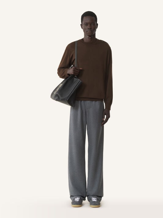 ROUND-NECK JUMPER Lanvin ROUND-NECK JUMPER Ebony RMPO0012K099A26