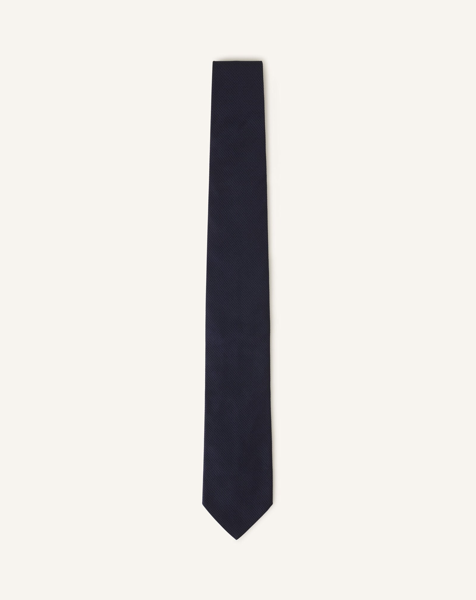 Lanvin CRAVATE UNIE EN PIQUÉ DE SOIE Bleu Marine AMSACCV21SUNH25