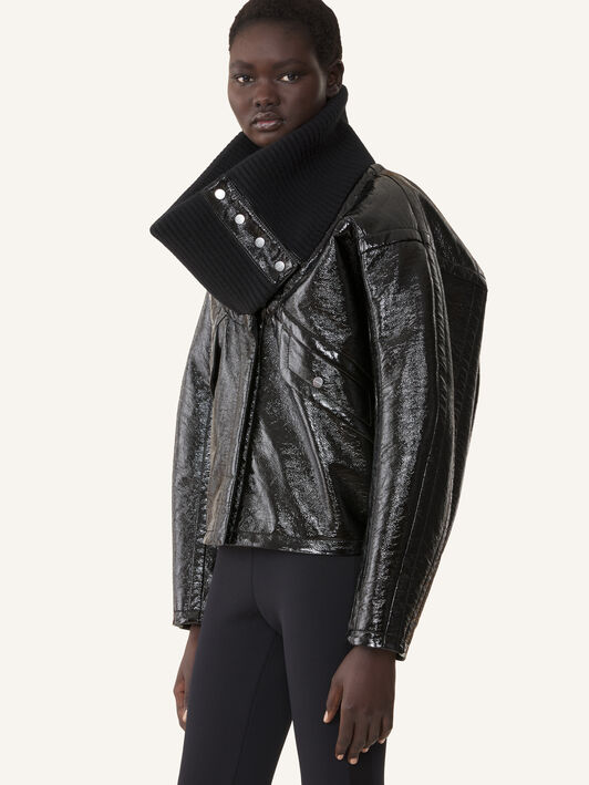 Lanvin ABRIGO CORTO DE VINILO Negro RWCO00236378A26