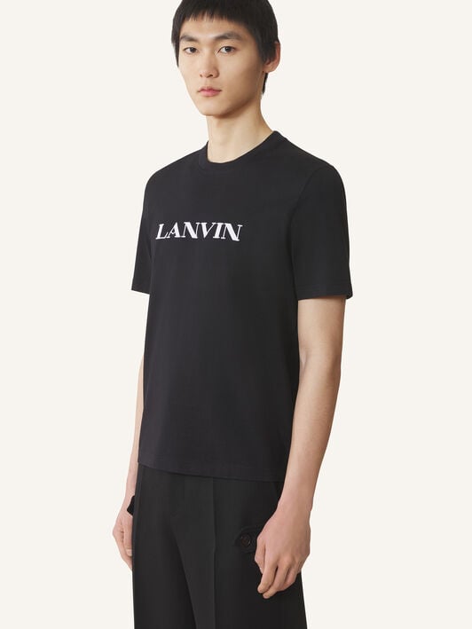 CAMISETA LANVIN DE ALGODÓN BORDADO Lanvin CAMISETA LANVIN DE ALGODÓN BORDADO Negro RMTS0012J300H25