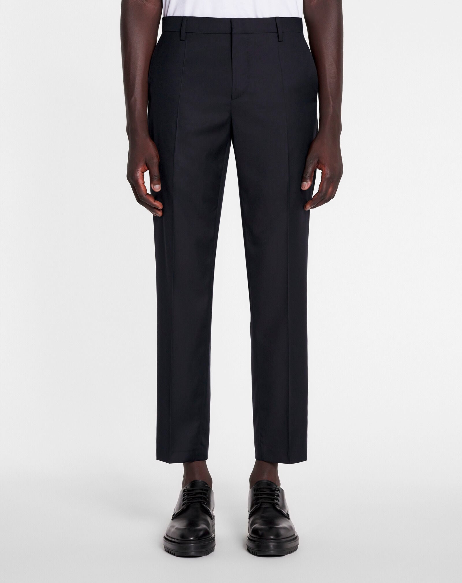 CIGARETTE TROUSERS IN WOOL Lanvin CIGARETTE TROUSERS IN WOOL Navy Blue RMTR00024916P23