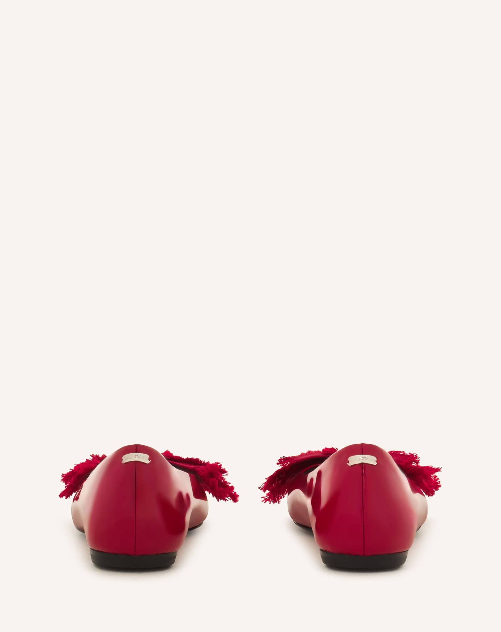 BALLERINE THE BOW EN CUIR VERNI Lanvin BALLERINE THE BOW EN CUIR VERNI Rouge FWBAMB0GVEGGH26