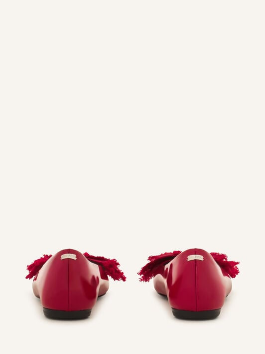 BALLERINE THE BOW EN CUIR VERNI Lanvin BALLERINE THE BOW EN CUIR VERNI Rouge FWBAMB0GVEGGH26