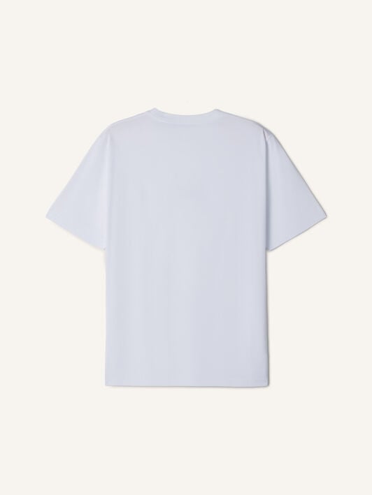 T-SHIRT MOTHER AND CHILD AUS BESTICKTEM BAUMWOLLJERSEY Lanvin T-SHIRT MOTHER AND CHILD AUS BESTICKTEM BAUMWOLLJERSEY Optisches Weiß RMTS0012J320E26