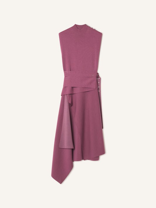 HIGH-NECK DRAPED DRESS Lanvin HIGH-NECK DRAPED DRESS Autumn Pink RWDR0003K118A26