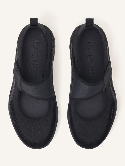 Lanvin SNEAKERS BALLERINES LNV1 EN SCUBA Noir FUSKAK04SCSUH26