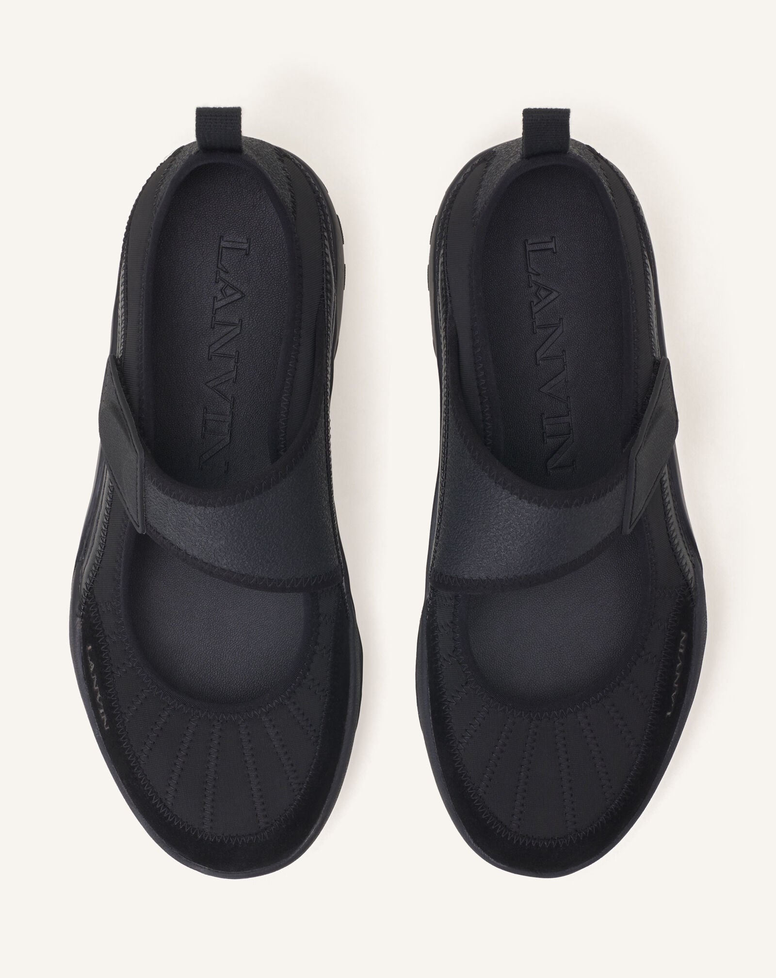 Lanvin SNEAKERS BALLERINES LNV1 EN SCUBA Noir FUSKAK04SCSUH26