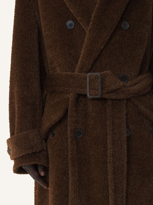 FAUX FUR DECONSTRUCTED COAT Lanvin FAUX FUR DECONSTRUCTED COAT Ebony RMCO00076375A26