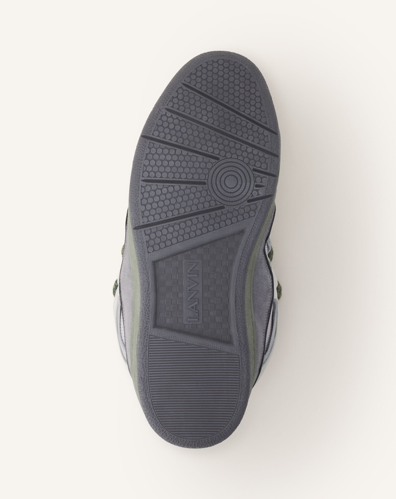 SNEAKERS CURB SNAKE EN CUIR Lanvin SNEAKERS CURB SNAKE EN CUIR Gris Clair/Vert FUSKDK12DRCOH25