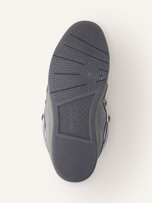 SNEAKERS CURB SNAKE EN CUIR Lanvin SNEAKERS CURB SNAKE EN CUIR Gris Clair/Vert FUSKDK12DRCOH25