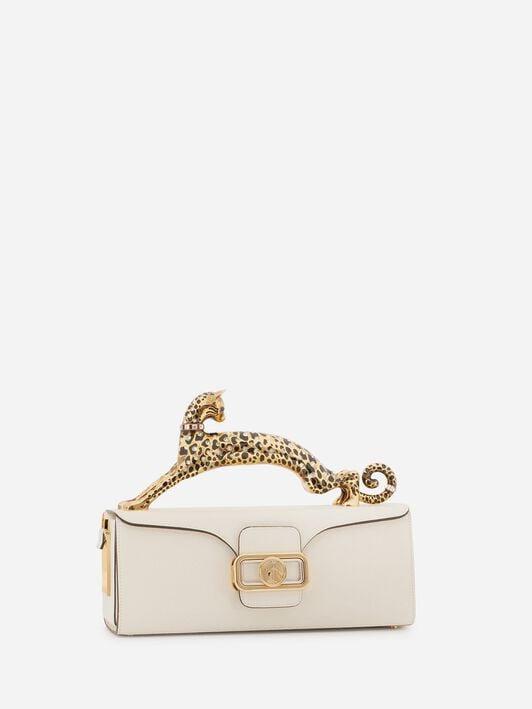 BORSA PENCIL CAT IN PELLE LUCIDA E STRASS Lanvin BORSA PENCIL CAT IN PELLE LUCIDA E STRASS Avorio LWBGBRC5PALME21