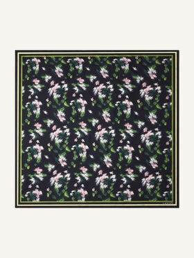 Lanvin FOULARD EN SOIE DREAMY DAISY Noir AWSAPSC21SDGH26