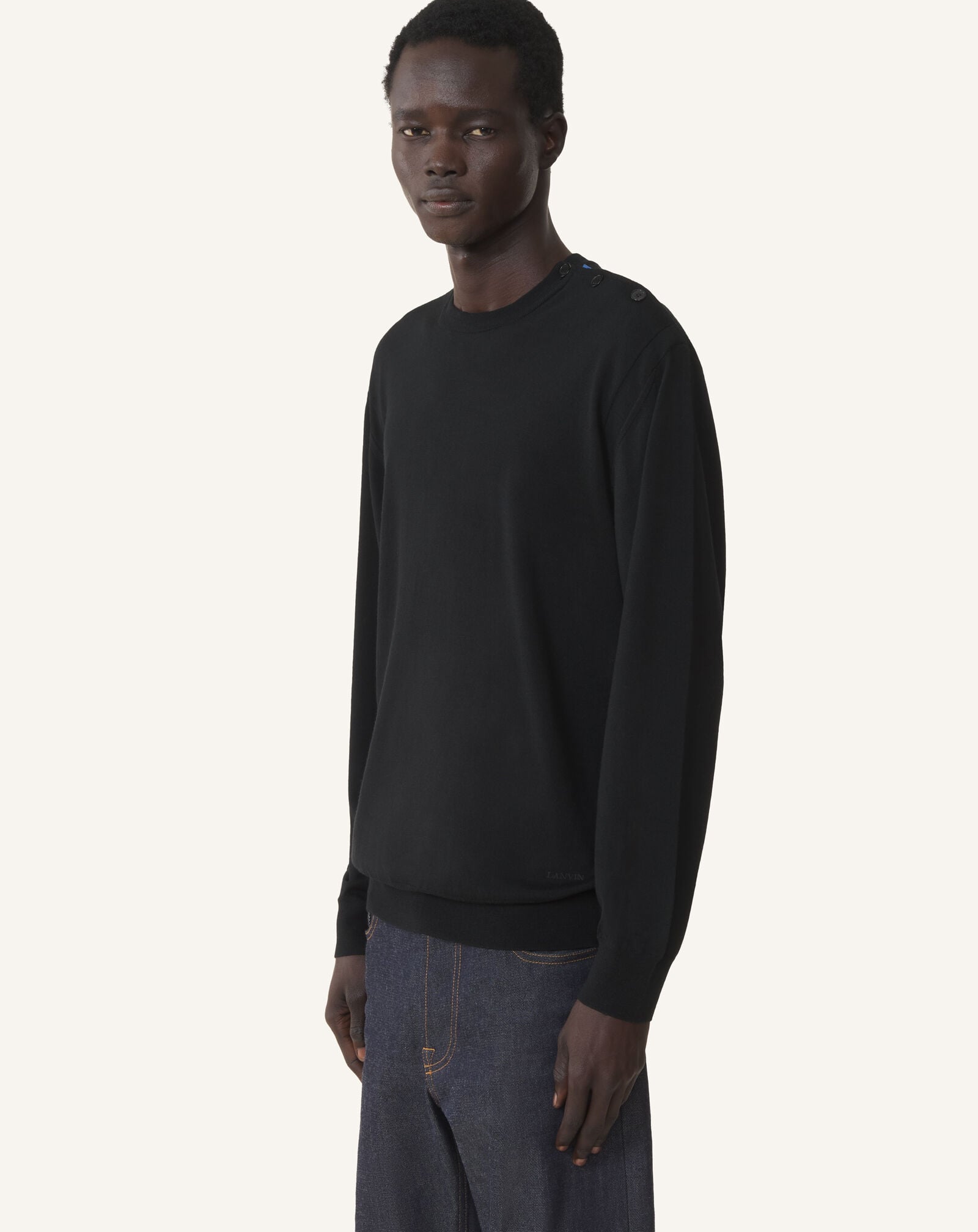 ROUND-NECK JUMPER Lanvin ROUND-NECK JUMPER Black RMPO0012K099A26