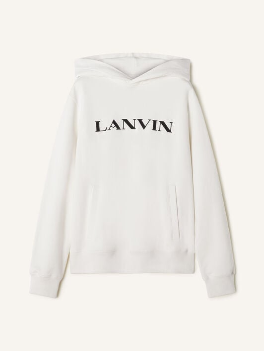 SWEAT À CAPUCHE LANVIN EN COTON BRODÉ Lanvin SWEAT À CAPUCHE LANVIN EN COTON BRODÉ Écru RMHO0005F300H25