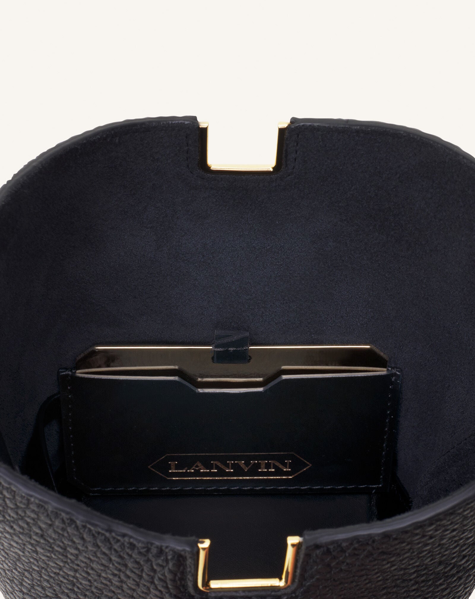 BORSA SECCHIELLO NANO CATCH BY LANVIN IN PELLE Lanvin BORSA SECCHIELLO NANO CATCH BY LANVIN IN PELLE Nero LWBGLQPMGRCAH25