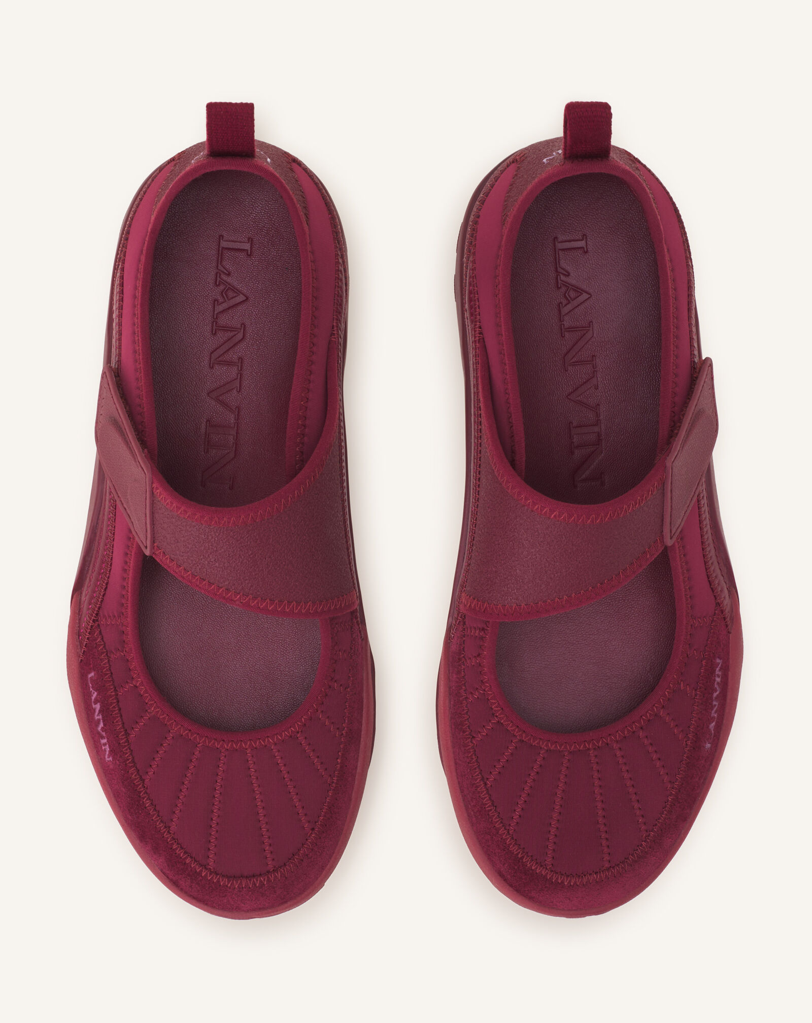 LNV1 BALLERINA SNEAKERS IN SCUBA Lanvin LNV1 BALLERINA SNEAKERS IN SCUBA Burgundy FUSKAK04SCSUH26