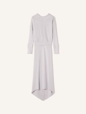 Lanvin VESTIDO LARGO DE SEDA CON LAZO EN LA ESPALDA Yeso RWDR0067K107E26