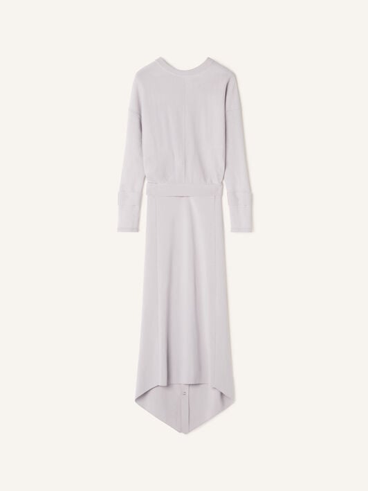 LANGES KLEID AUS SEIDE MIT SCHLEIFE AM RÜCKEN Lanvin LANGES KLEID AUS SEIDE MIT SCHLEIFE AM RÜCKEN Gips RWDR0067K107E26
