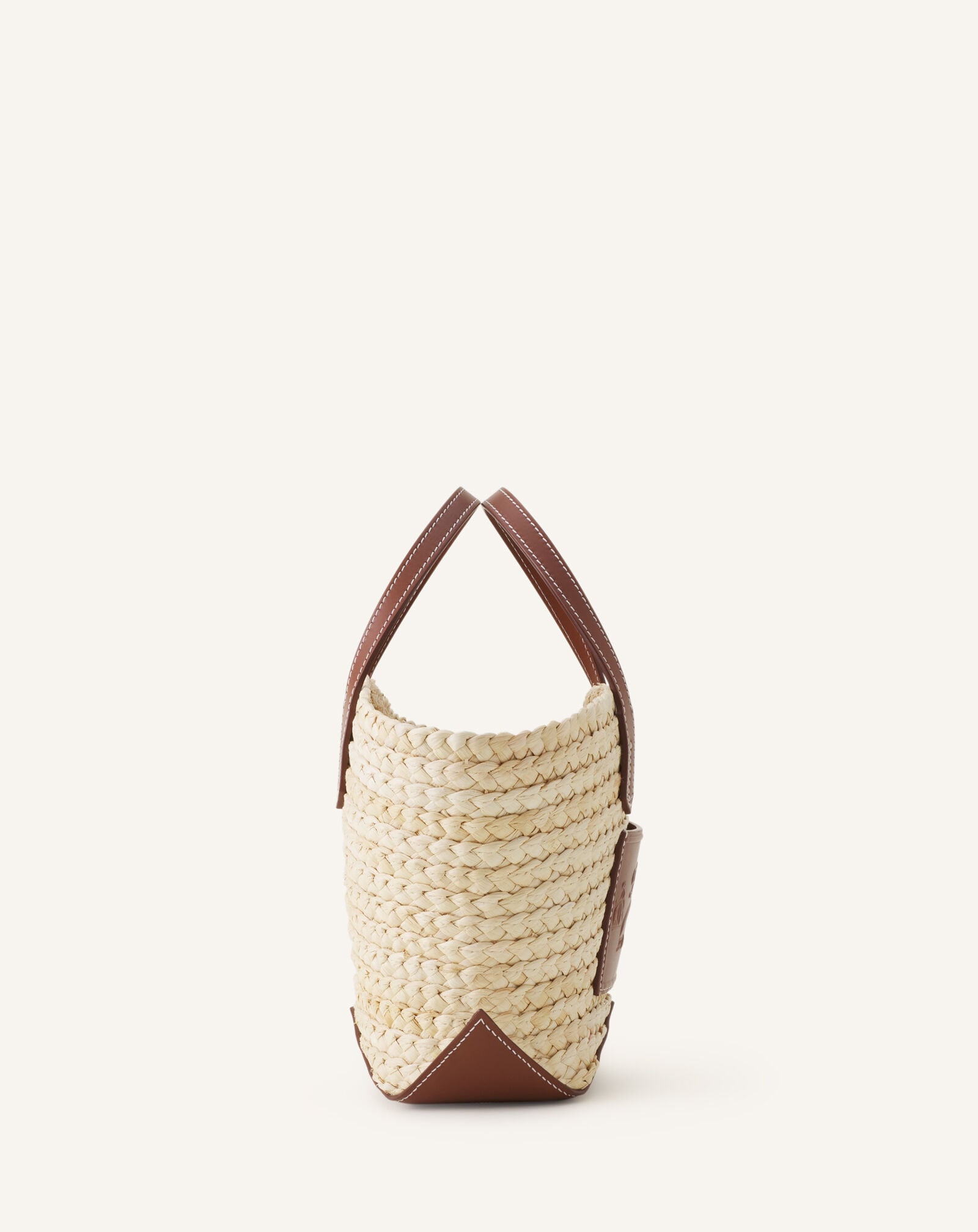 PANIER CATCH BY LANVIN PETIT MODÈLE Lanvin PANIER CATCH BY LANVIN PETIT MODÈLE Écru/Cognac LWBGLPASMACAP26