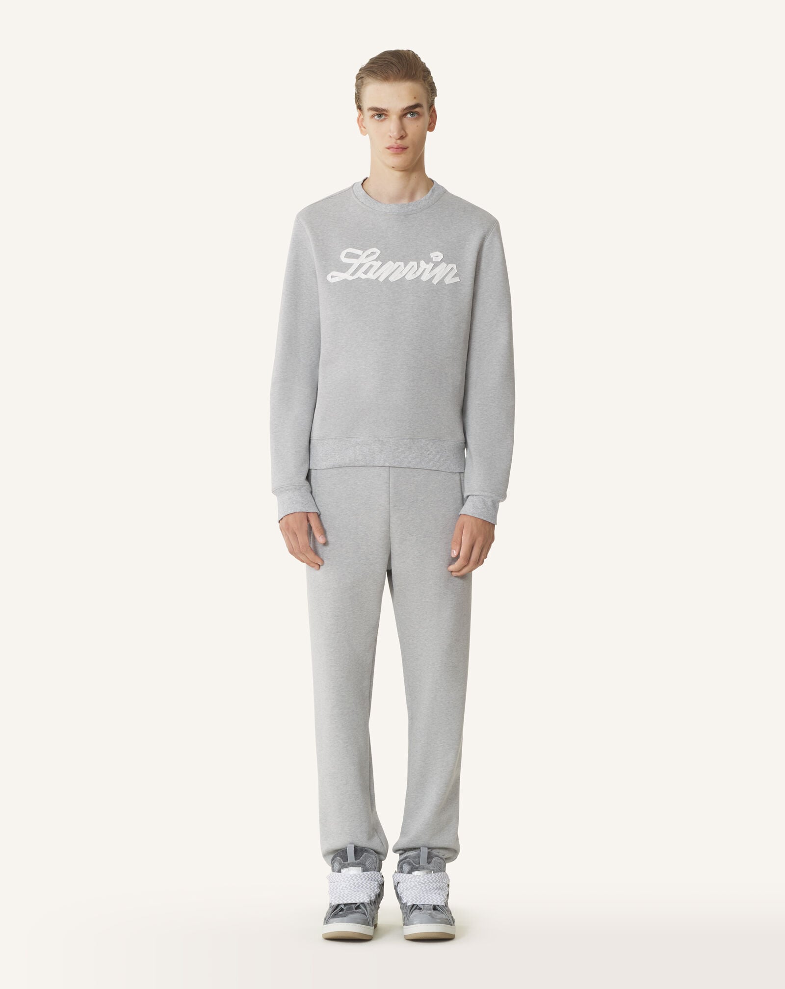 LANVIN RIBBON JOGGING PANTS Lanvin LANVIN RIBBON JOGGING PANTS Heather Grey RMTR0030F047P26