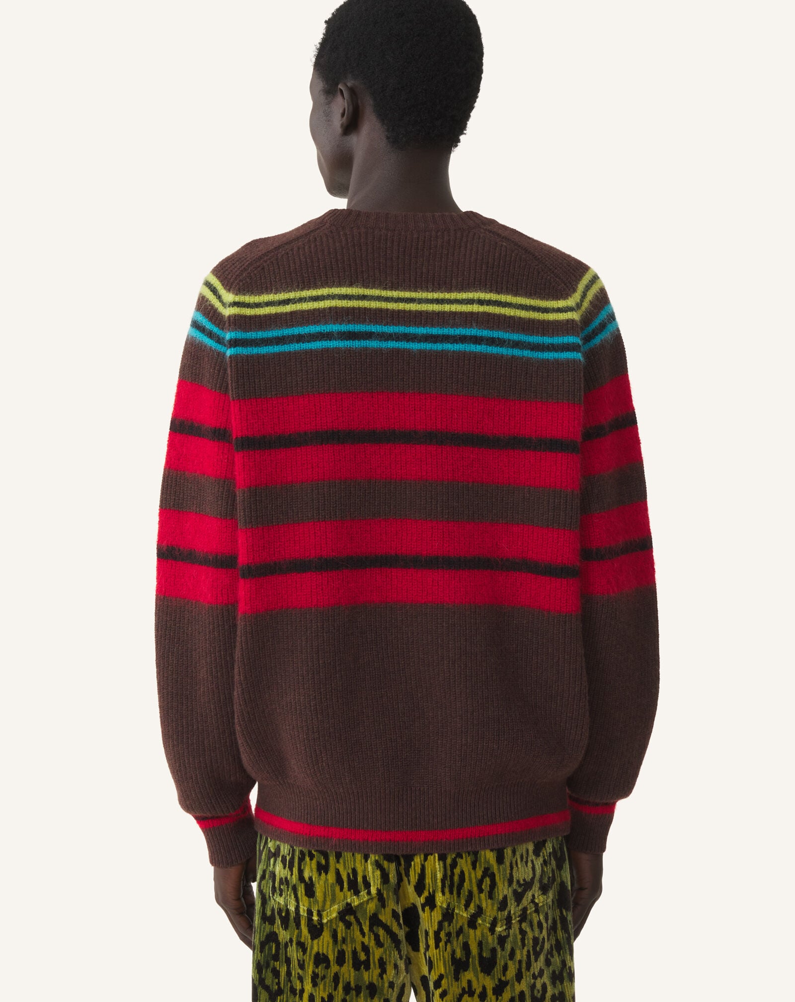 TEXTURED CREW NECK SWEATER Lanvin TEXTURED CREW NECK SWEATER Ebony RMPO0021K128A26