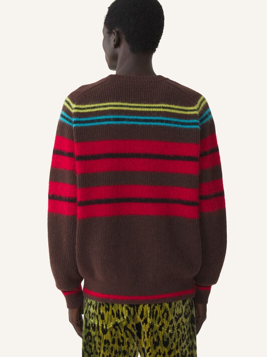 TEXTURED CREW NECK SWEATER Lanvin TEXTURED CREW NECK SWEATER Ebony RMPO0021K128A26