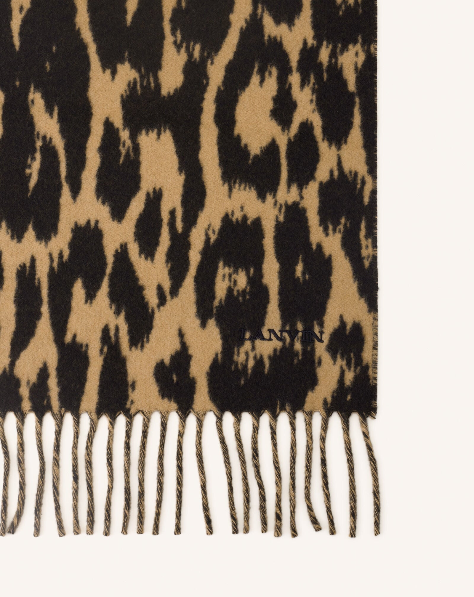 LEOPARD PRINT WOOL SCARF Lanvin LEOPARD PRINT WOOL SCARF Leopard AWSARSC52WLPH25