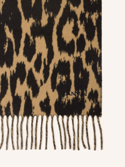 LEOPARD PRINT WOOL SCARF Lanvin LEOPARD PRINT WOOL SCARF Leopard AWSARSC52WLPH25