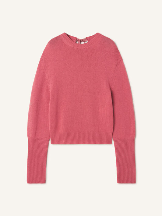 Lanvin GROS-GRAIN KNOT DETAIL JUMPER Old Pink RWPO0016K113A26