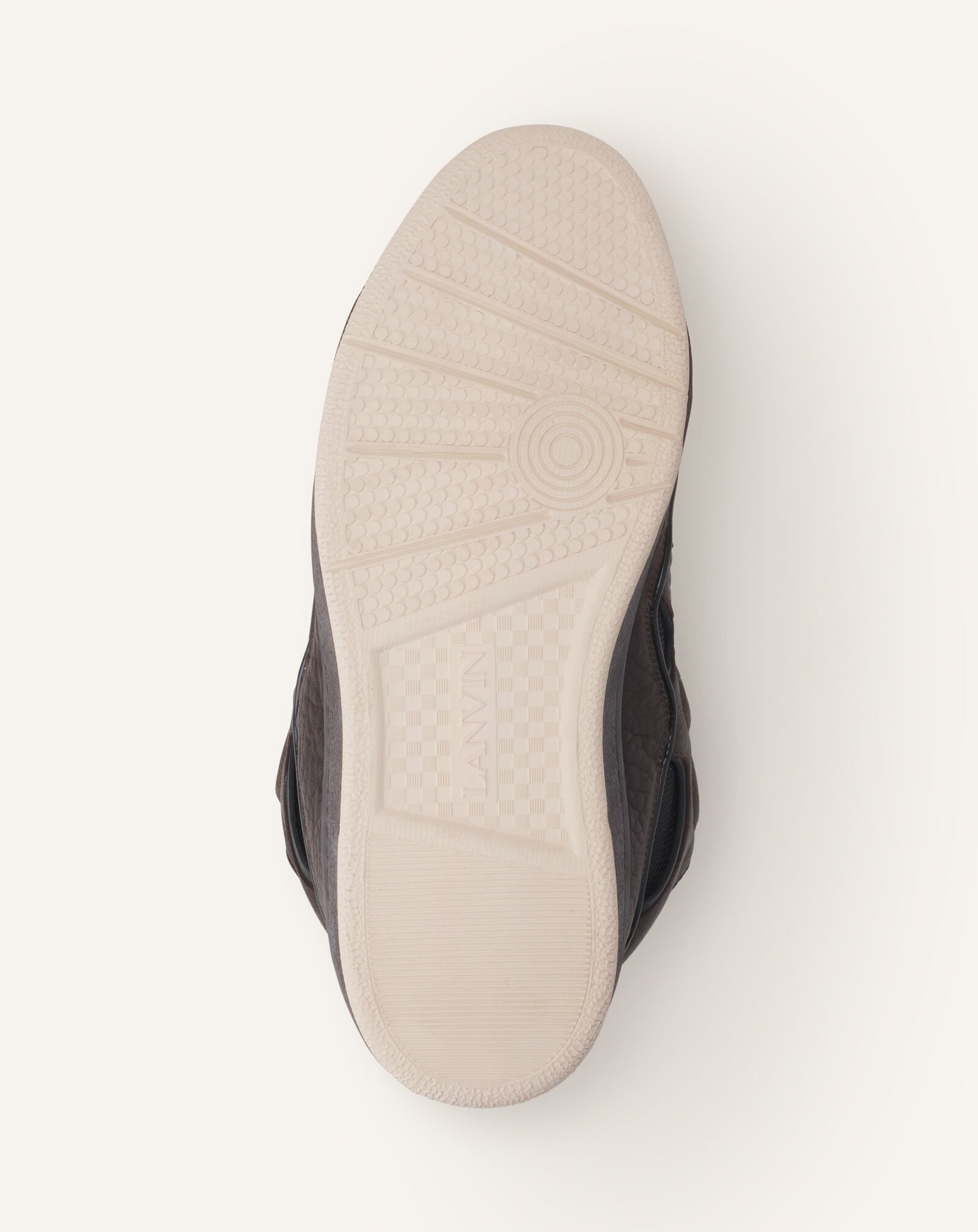 SNEAKER CURB AUS LEDER MIT DINO-EFFEKT Lanvin SNEAKER CURB AUS LEDER MIT DINO-EFFEKT Schwarz/Ebenholz FUSKDK12DINOA26