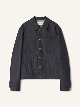 Lanvin VESTE CLASSIQUE EN DENIM ET FLANELLE DE LAINE Bleu Marine RMJA0315D118A26