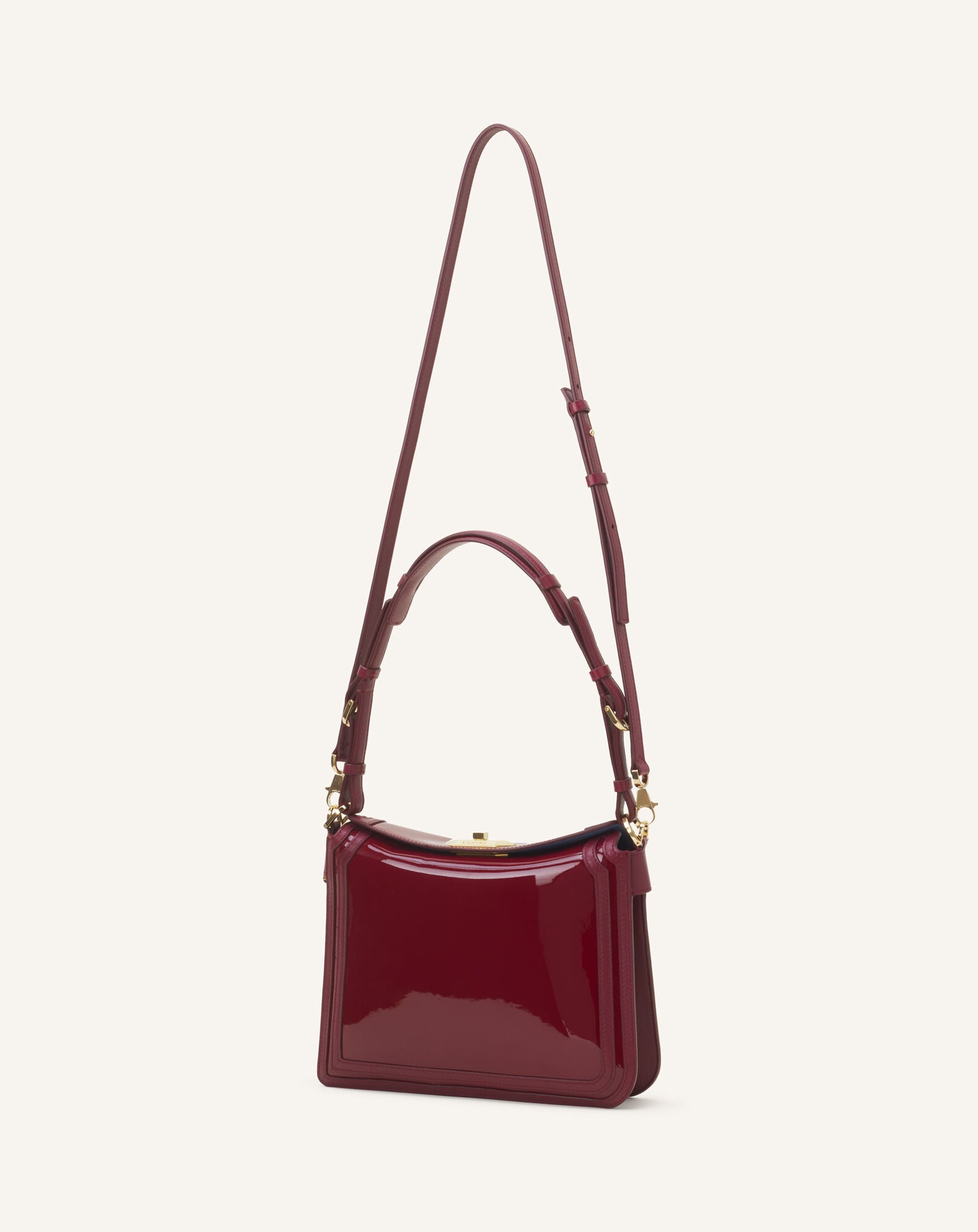 Lanvin BORSA COMPAGNON 20 IN PELLE VERNICIATA Granato LWBGLRPMGLCAA26