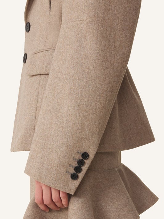 FITTED WAIST JACKET Lanvin FITTED WAIST JACKET Beige Chiné RWJA00506490H26