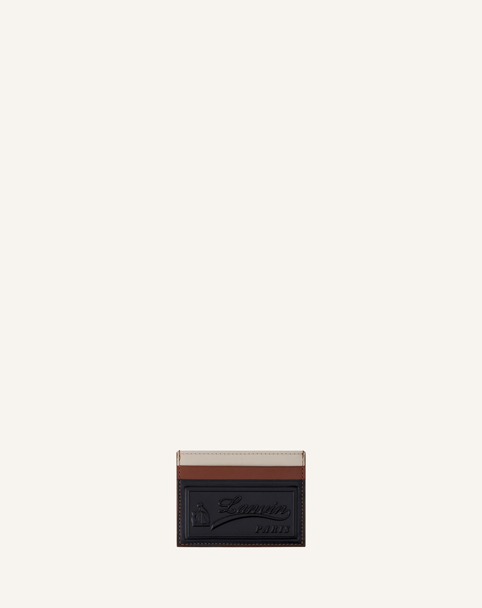 Lanvin TRICOLOR LEATHER CARD HOLDER Black/Multicolour LWSLSLCHSMLEP26