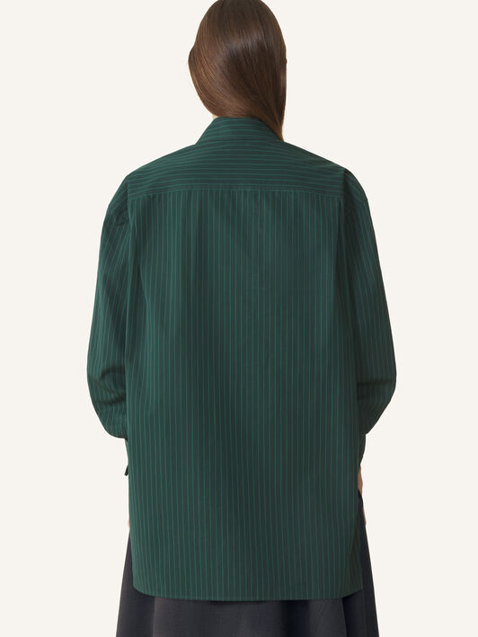 Lanvin GATHERED SLEEVES SHIRT Slate/Green RWTO01566477H26