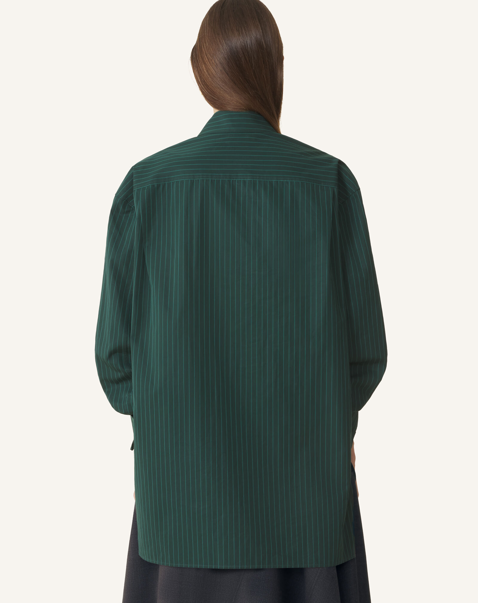 Lanvin GATHERED SLEEVES SHIRT Slate/Green RWTO01566477H26