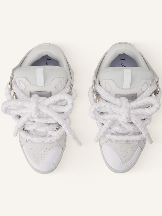Lanvin SNEAKERS CURB SNAKE EN CUIR Blanc FUSKDK12ECSKA26