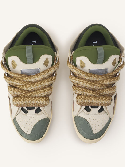 SNEAKERS CURB IN PELLE Lanvin SNEAKERS CURB IN PELLE Beige Chiaro/Kaki FUSKDK12BICOE25