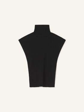 Lanvin COLLETTO LANVIN SIGNATURE IN CASHMERE Nero AMSAVCO43WSIH26