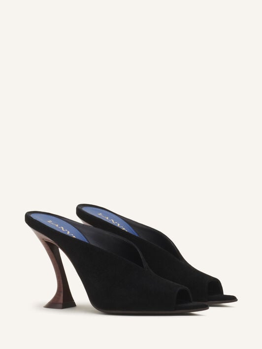 MULE MIDNIGHT STEP EN SUEDE Lanvin MULE MIDNIGHT STEP EN SUEDE Noir FWPUGA0DSUEDA26