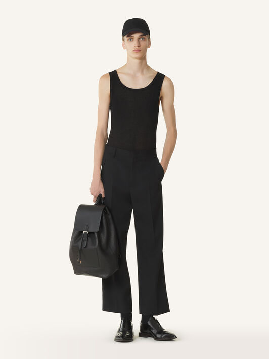 PLISSIERTES TANKTOP AUS JERSEY Lanvin PLISSIERTES TANKTOP AUS JERSEY Schwarz RMTS0132J049P26