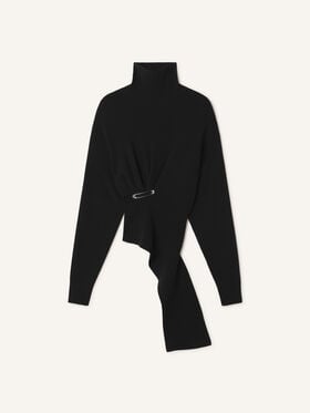 PULLOVER AUS WOLLE UND KASCHMIR Lanvin PULLOVER AUS WOLLE UND KASCHMIR Schwarz RWPO0004K065H25
