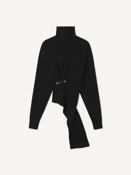 PULL EN LAINE ET CACHEMIRE Lanvin PULL EN LAINE ET CACHEMIRE Noir RWPO0004K065H25
