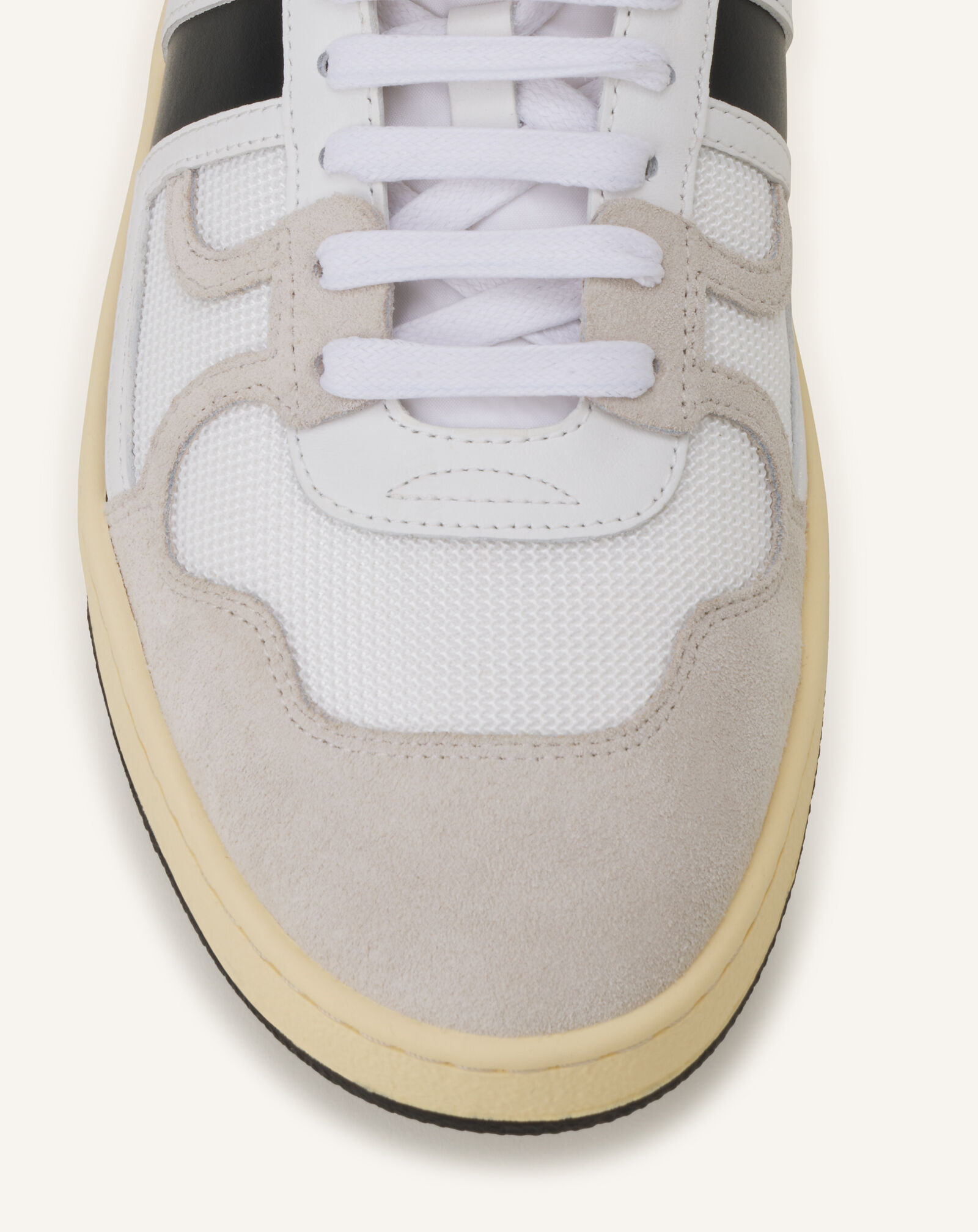 ZAPATILLAS CLAY DE MALLA Y PIEL Lanvin ZAPATILLAS CLAY DE MALLA Y PIEL Blanco/Negro FUSKDK00NAS1P25