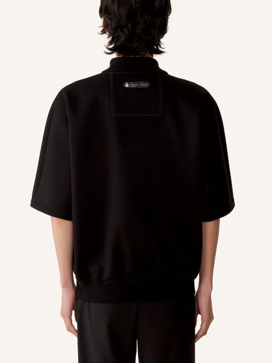 POLO AMPLE EN JERSEY DOUBLE FACE Lanvin POLO AMPLE EN JERSEY DOUBLE FACE Noir/Bleu marine RMPL0051J056E26