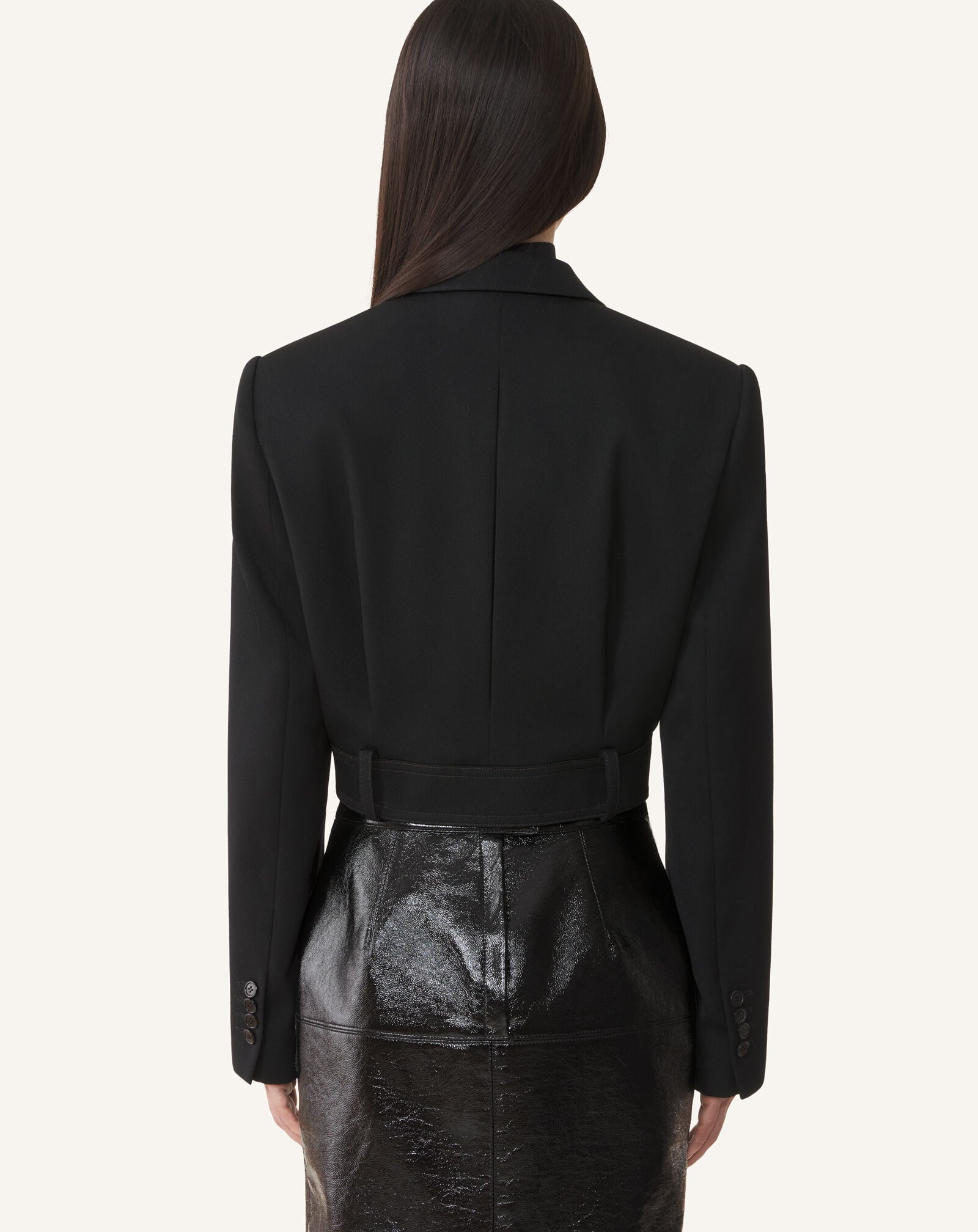 BELTED SHORT JACKET Lanvin BELTED SHORT JACKET Black RWJA00194885A26