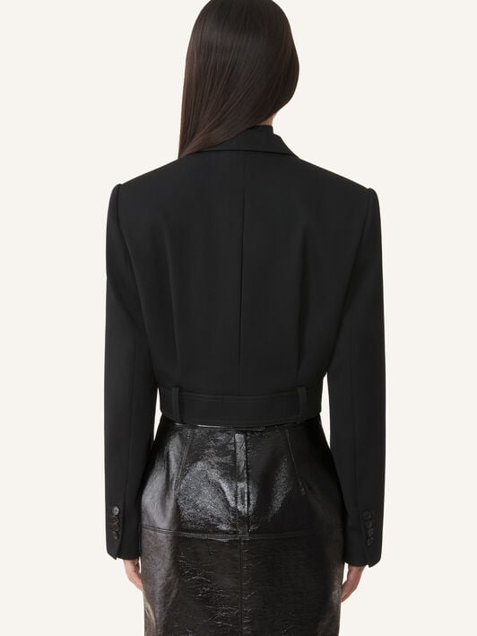 BELTED SHORT JACKET Lanvin BELTED SHORT JACKET Black RWJA00194885A26