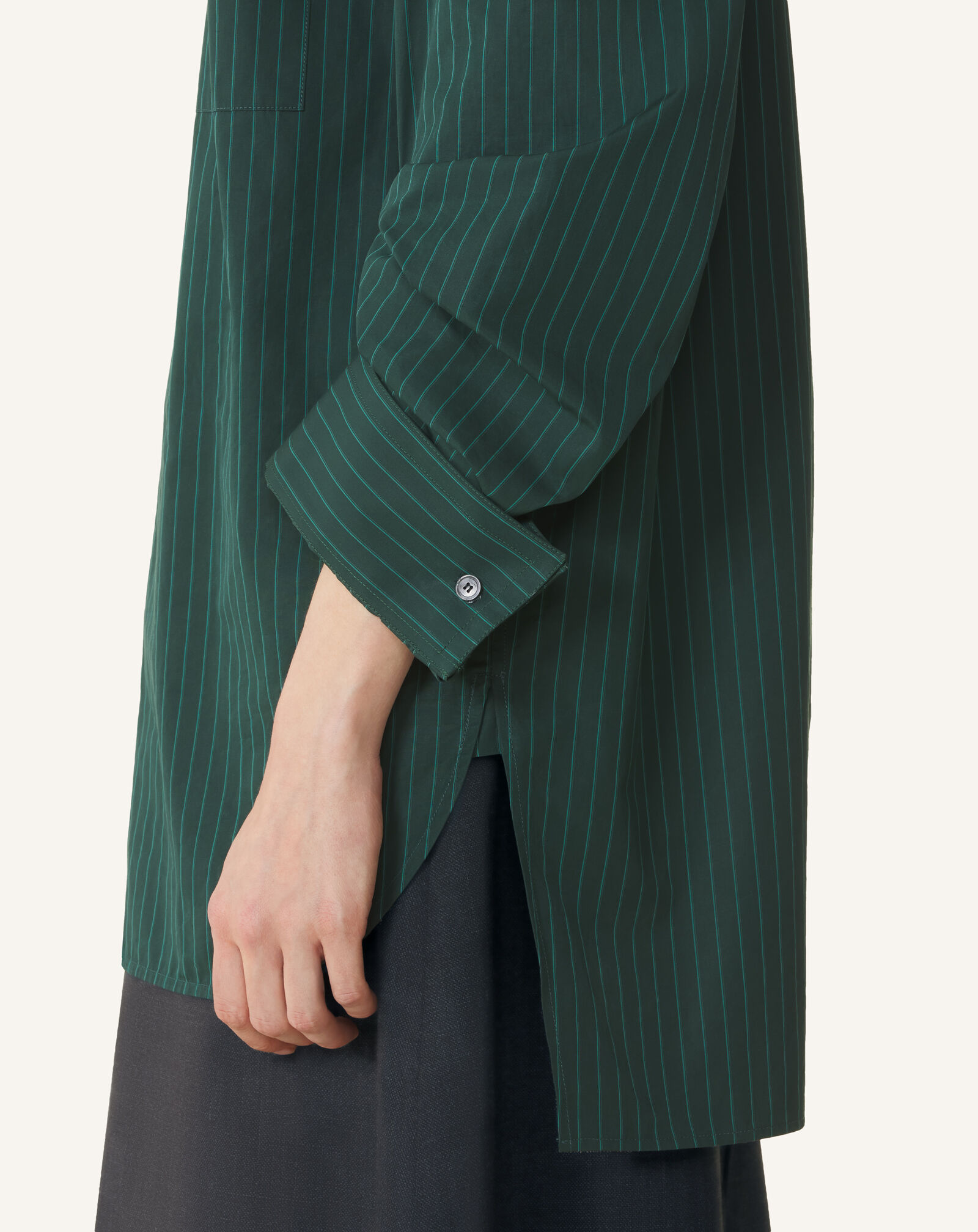 Lanvin GATHERED SLEEVES SHIRT Slate/Green RWTO01566477H26